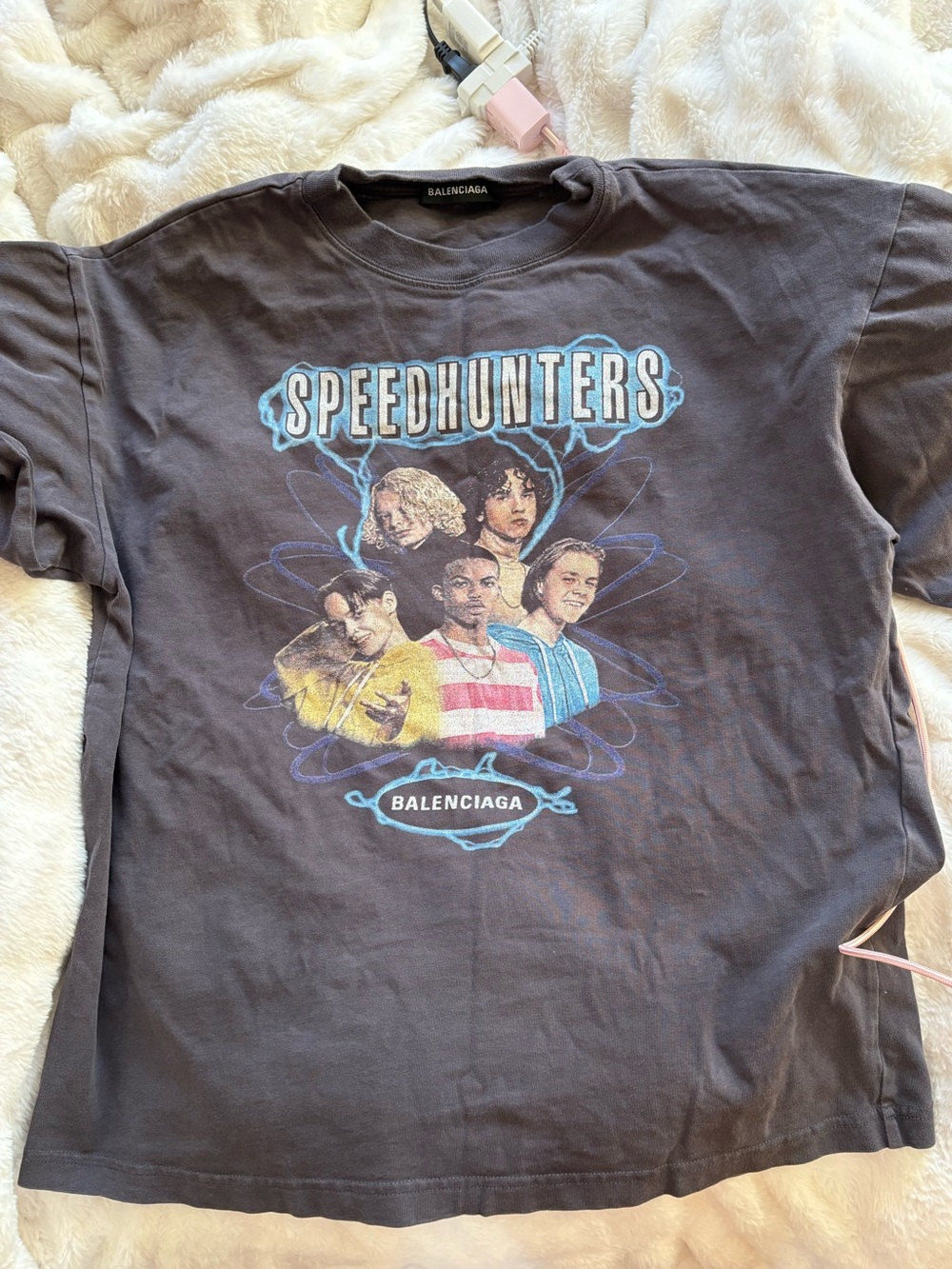 Balenciaga Charcoal 'Speedhunters' Graphic Short Sleeve Tee